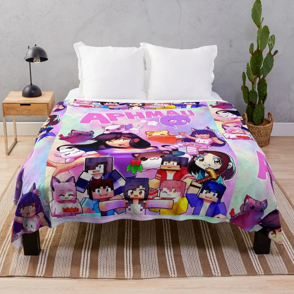 Cute-Youtuber-Girl-Beautiiful-|{};Aphmau:{] Throw Blanket Sofas Blankets