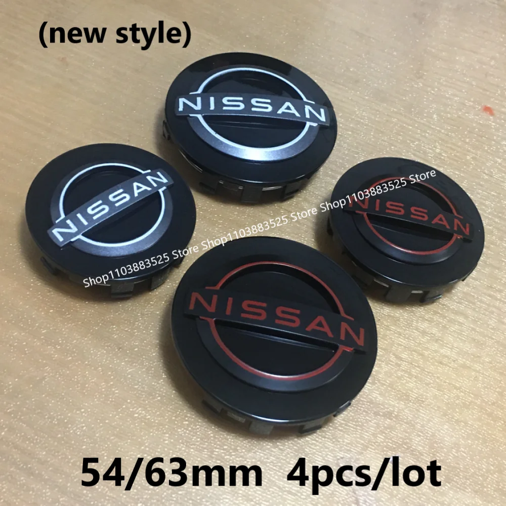 

54/63mm New Style 4pcs Wheel Center Hub Caps for Nissan Almera Nismo Sylphy Sentra Versa Altima Rogue Tiida GTR Xterra Qashqai