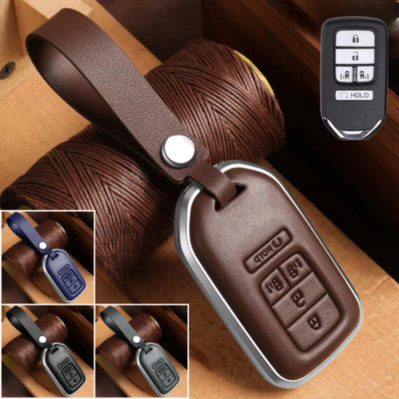 

Кожаный брелок из цинкового сплава A + для Honda Pilot Civic Accord HR-V CR-V