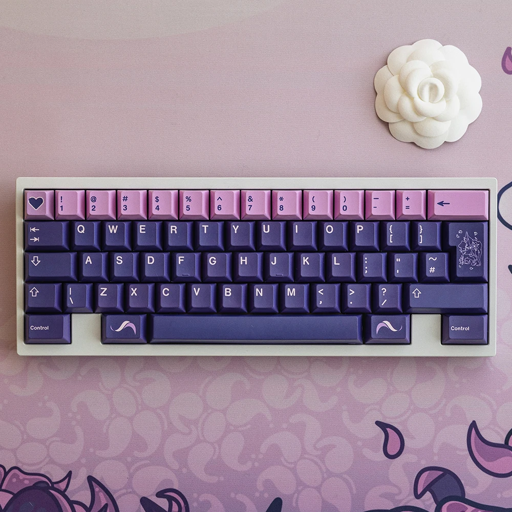 JKDK Studio Love Magic PBT Keycaps Cherry Profile  Purple Pink Keycaps Personalized DIY Keycap Keyboard for MX Switch