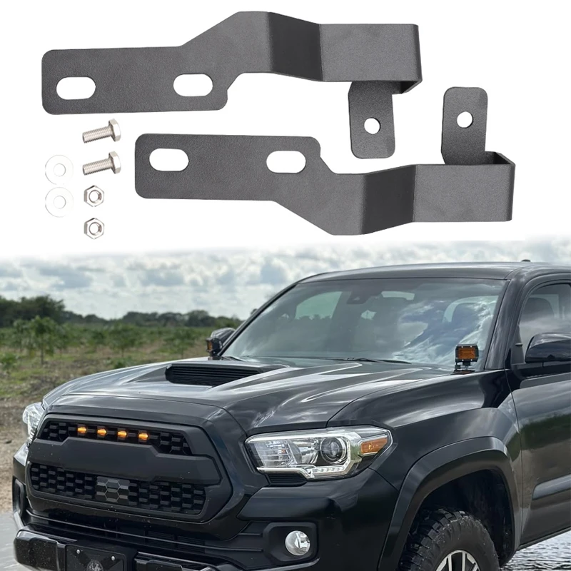 Front Engine Cover Led Pod Foglight Hood Mounting Work Light Bracket for Toyota Tacoma 2005-2015