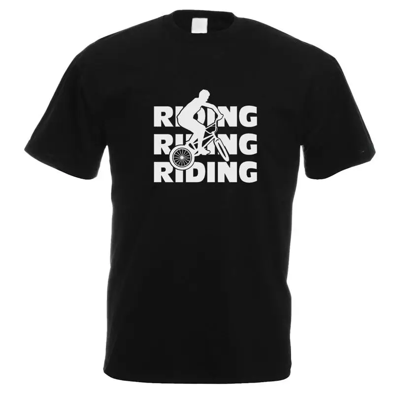 

Riding Bmx Design Mens Black T Shirt