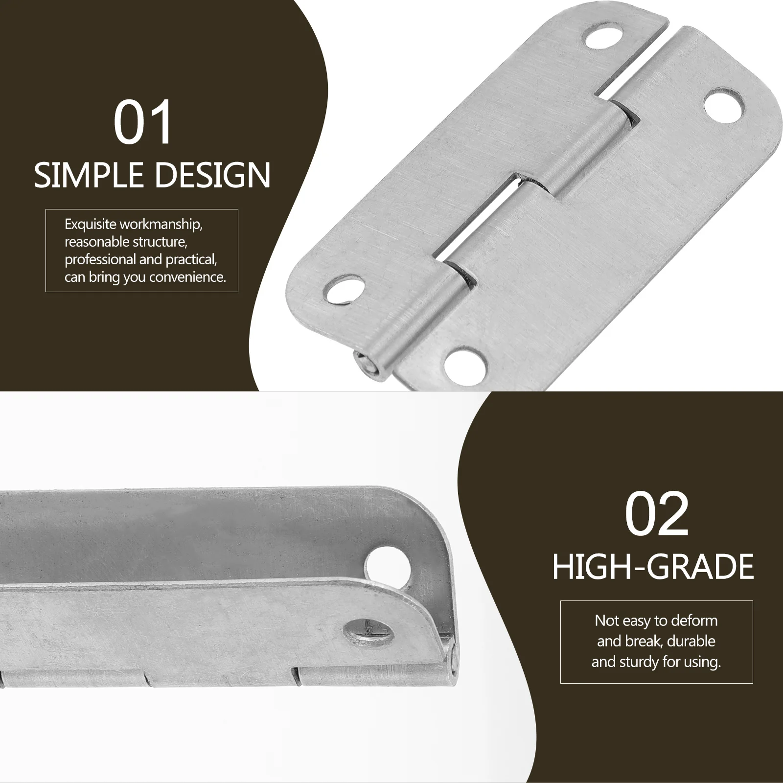 

6Pcs Cooler Hinges Stainless Steel Replacement Kit Fits 25 to 165qt Rectangular Cooler Parts Hinges for Ice Chests