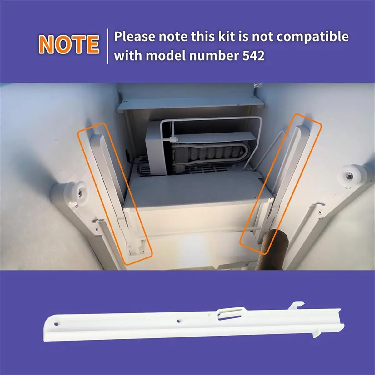 7014661 Right Freezer Ice Bin Slide Rail for Sub Zero Ice Bucket Rail for Freezer Drawer Slide Track 532, 561, 632