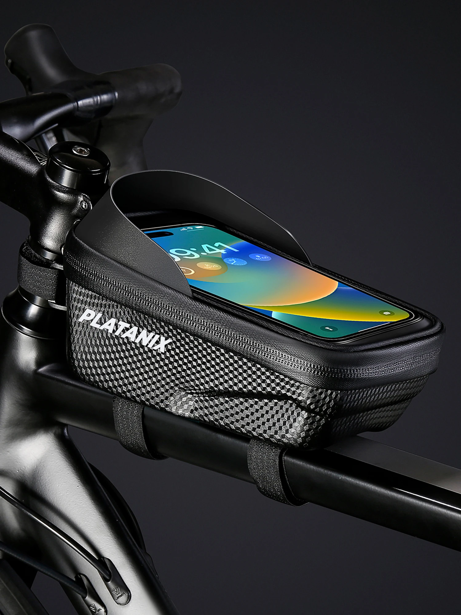 AliExpress Platanix PLATANIX EVA Hard Shell Bike Top Tube Bag Touch Screen Phone Holder Waterproof Bicycle Frame Storage