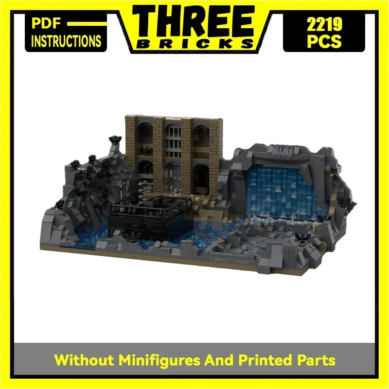 Popular Hero Movie YcMoc Building Blocks Batcave Scene Model Technology Bricks DIY Assembly Dark Knight Toys For Kids