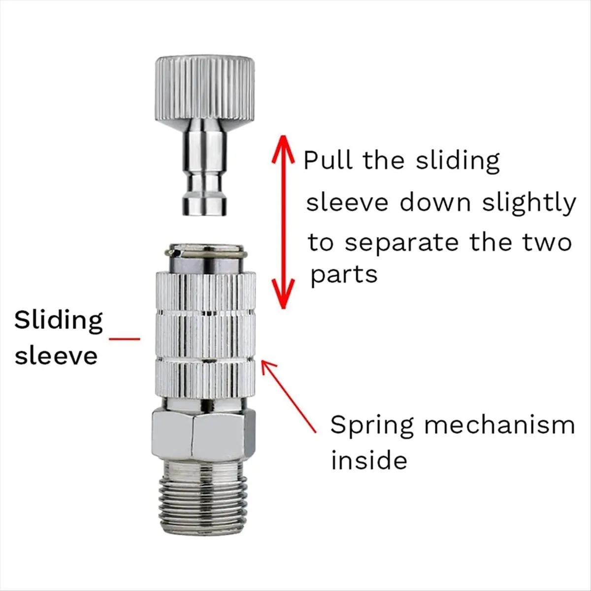 |Modernbuy|Airbrush Quick Release Coupling Disconnect Adapter with Air Adjustment with 1/8inch 5 Male and 1 Female Fitti