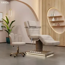 Wood Color Base With Foot Control Massage Table 3 Motor Salon Electric Spa Massage Bed For Beauty Shops Massage Facial Bed