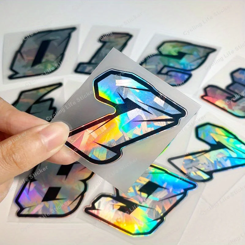 Pegatina de número personalizada 0-9, calcomanía de vinilo DIY impermeable para decoración de ventana de tanque de parachoques de motocicleta y coche