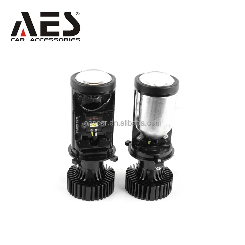 AES H4 Mini Biled Projector Lens good quality price retrofit upgrade auto parts headlight H7 H9 12V white light Hi low beam