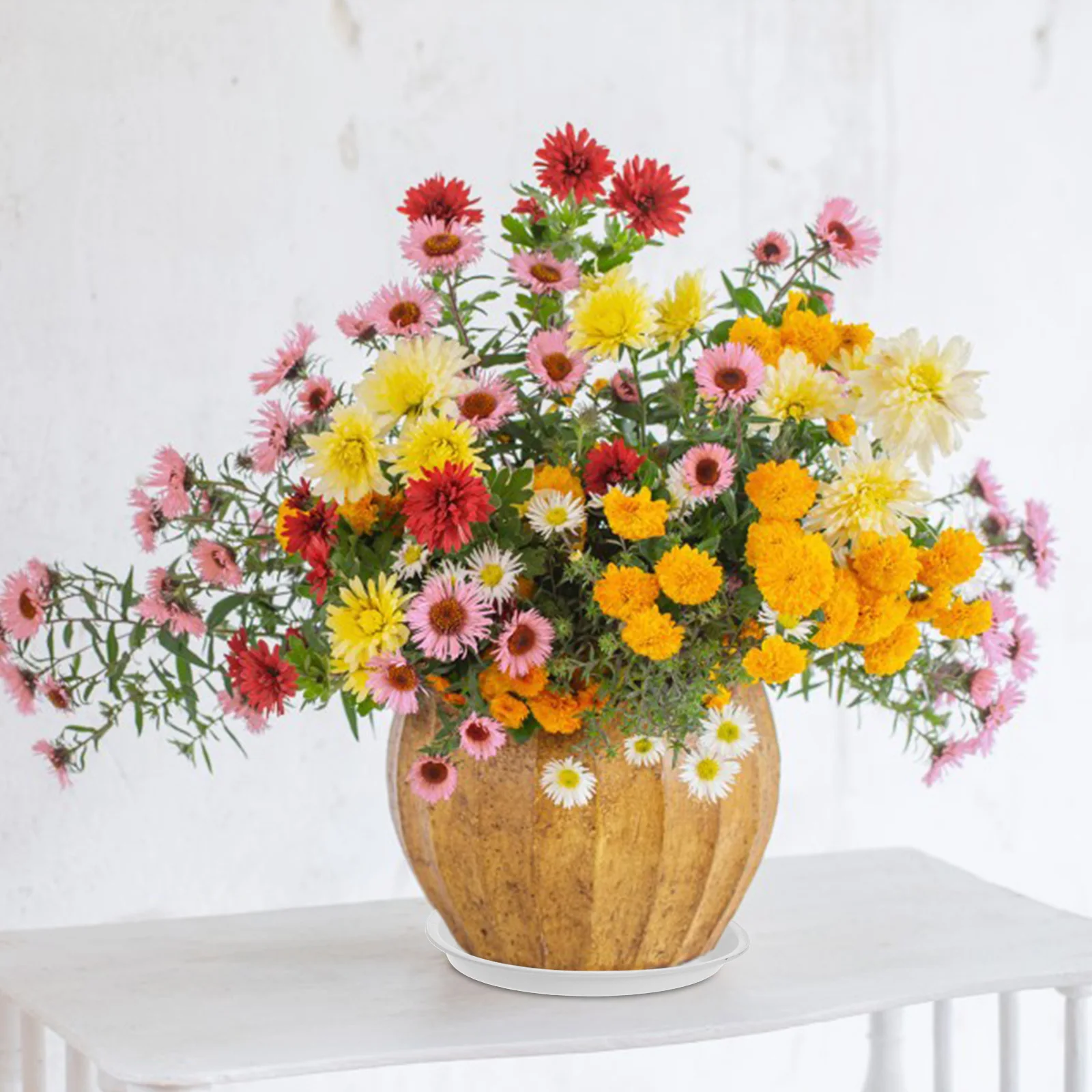 

4Pcs Flower Pot Trays Plastic Oval Plant Saucer Drip Trays Indoor Outdoor Plant Water Catcher Planter Pots Saucer Tray