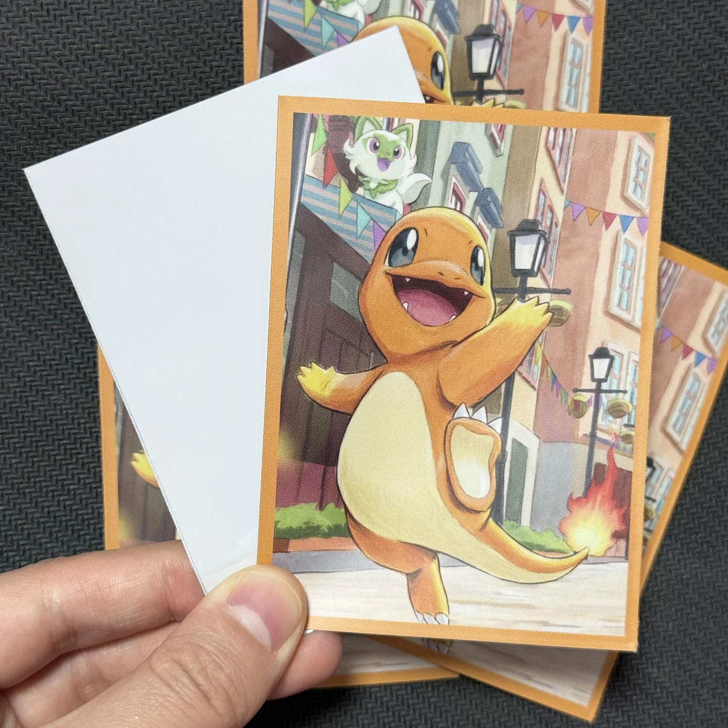 60pcs/Pack PTCG Card Sleeves Pikachu Sleeves Charmander Regular Card Protectors for Standard Size TCG Board Game Card 66x91mm view 4