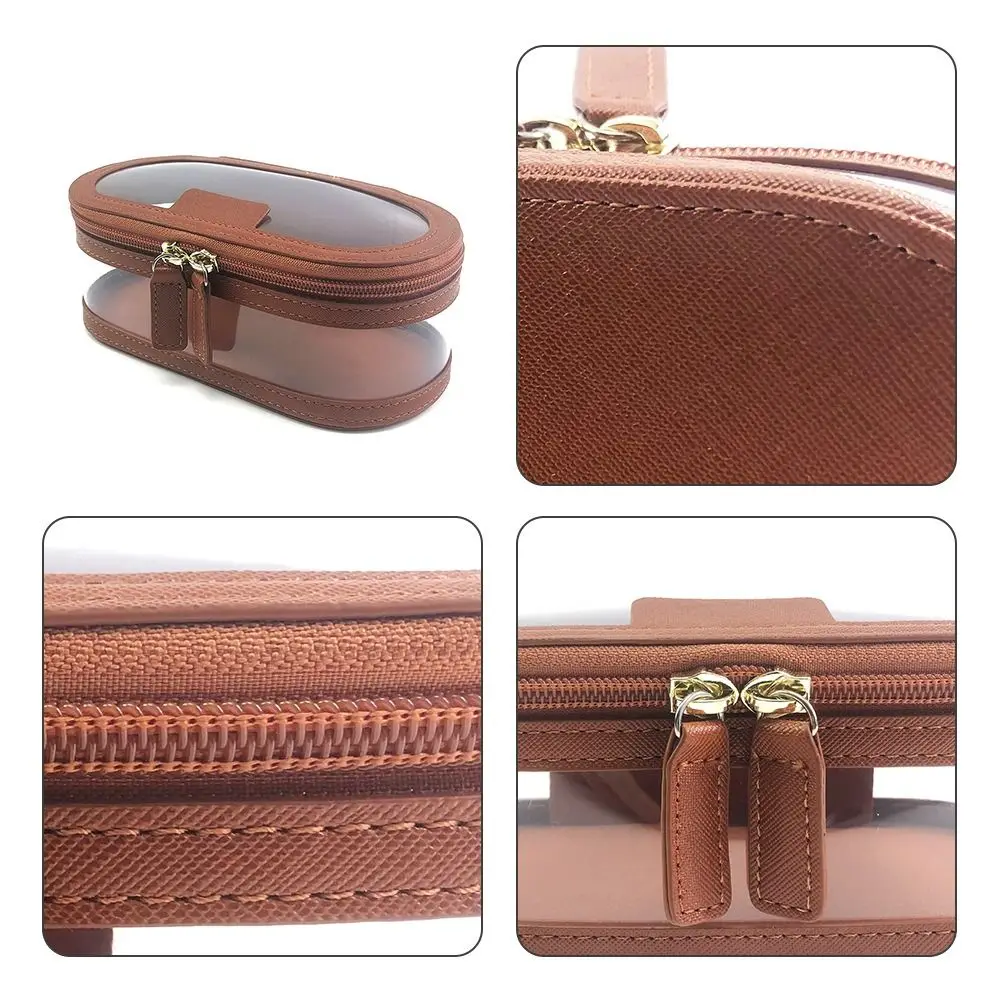 Toiletry Storage Case Transparent Cosmetic Bag Double Zipper Portable Cosmetic Organizer Clear Window Travel Makeup Bag