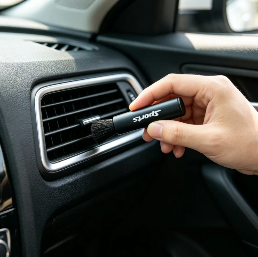 2pcs SPORT logo Computer Brush Keyboard Brush Extension Shrink Brush Car Outlet Cleaning Brush car accessories for BMW KIA Audi