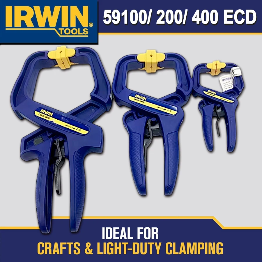 IRWIN Tools QUICK-GRIP Handi-Clamp High-tech Resin Construction Quick Clamp Woodworking Tools NO.59100ECD|59200ECD|59400ECD