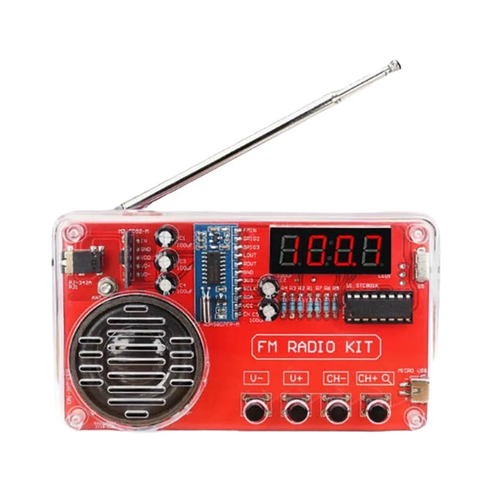 Digital Display For FM Radio DIY Soldering Kit 50-108MHz RDA5807 Chip With 3W Speaker For Electronic Learning And Assembly Pract