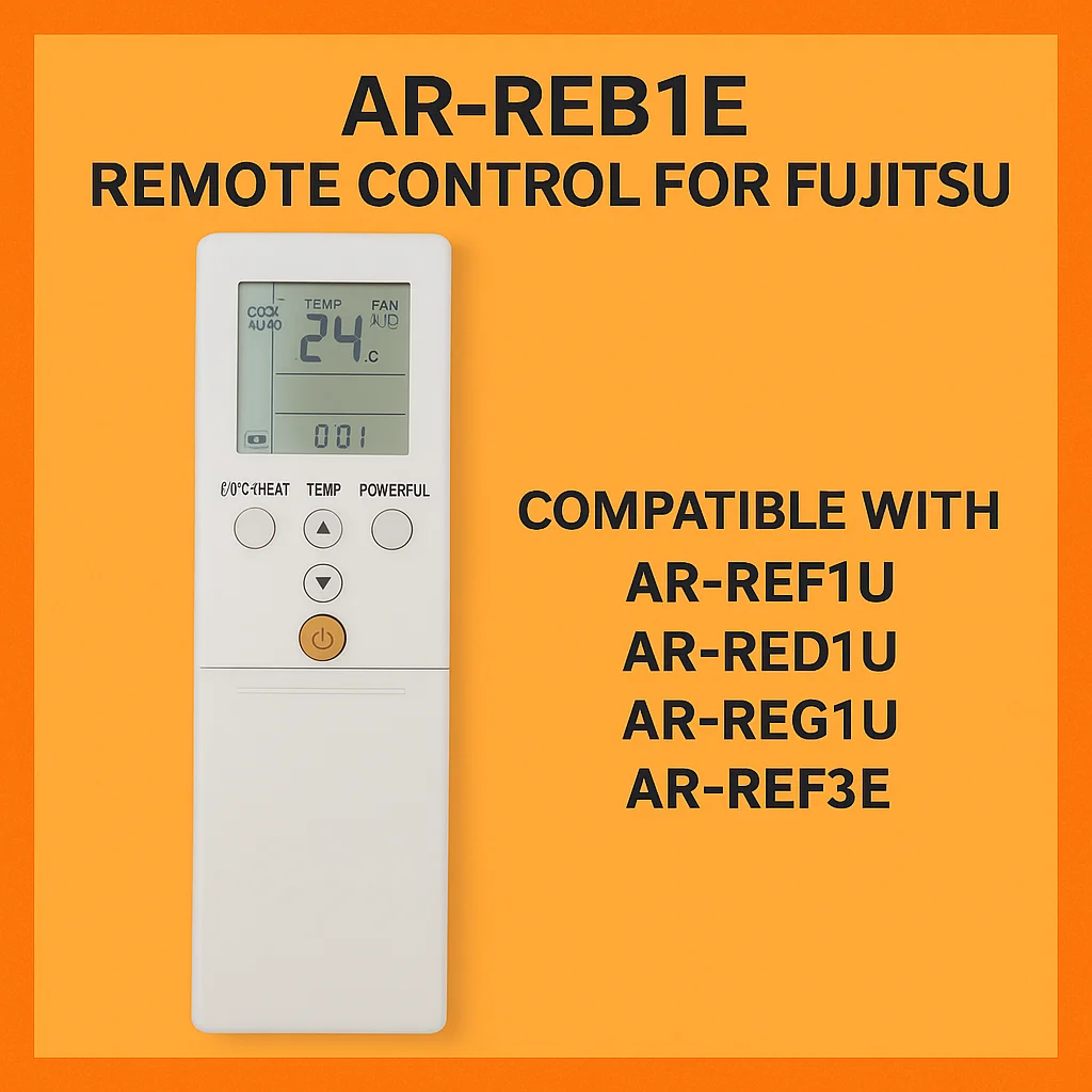 AR-REB1E Télécommande pour climatiseur FUJITSU | Compatible avec AR-REF1U, AR-RED1U, AR-REG1U, AR-REF1E, AR-REF3E