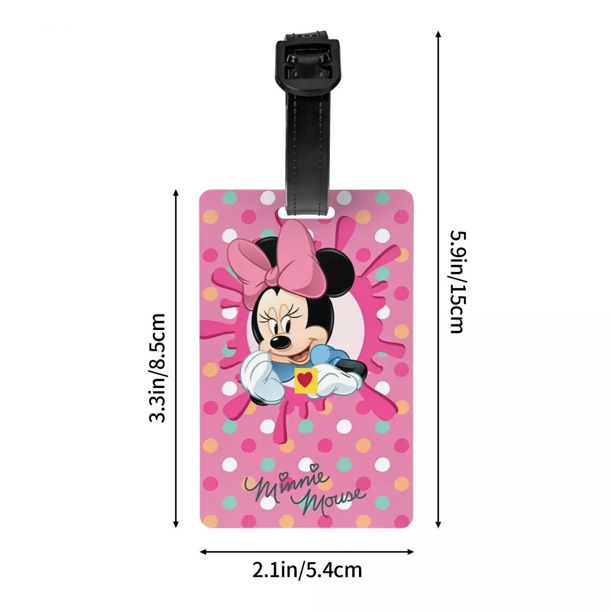 Cartoon Schattige Minnie Mickey Mouse Bagagelabels Reisaccessoires Silicagel Roze Draagbare Label Houder Bagage Naam ID-Adres