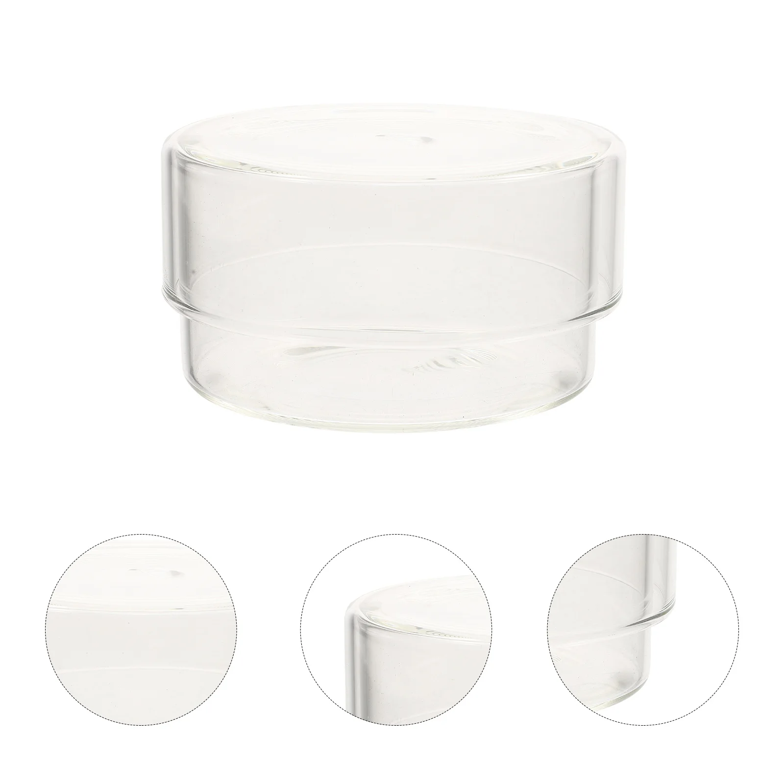 

Glass Tea Storage Jar Clear Airtight Lid Candy Coffee Biscuit Container Decorative Canister Clear Honey Jar