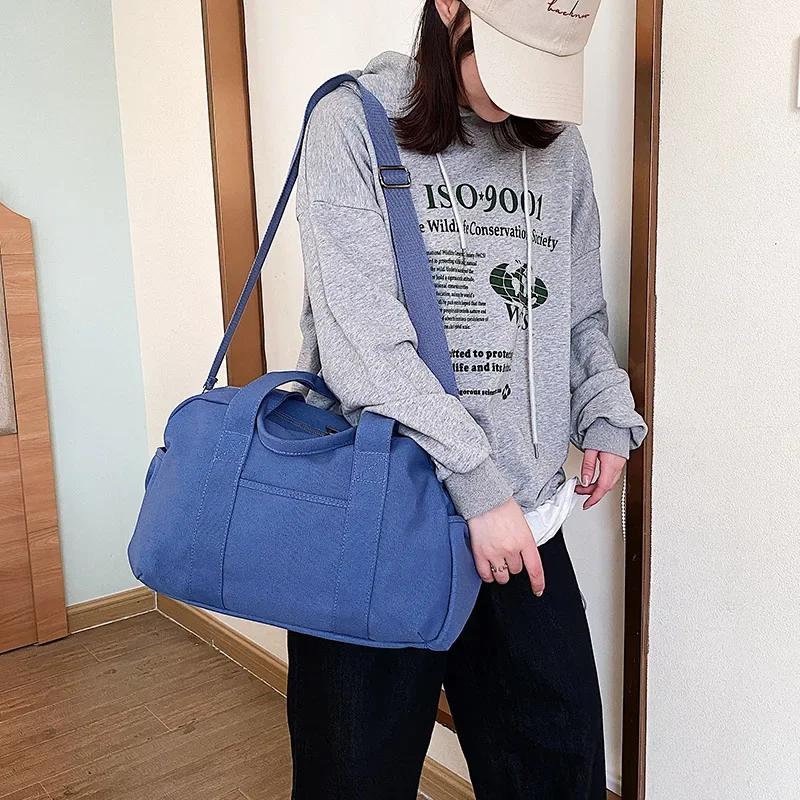 

New Women Canvas Messenger Bag Long Strap Cross Body Bags Eco High Capacity Handbag Large Capacity Zipper For Ladies