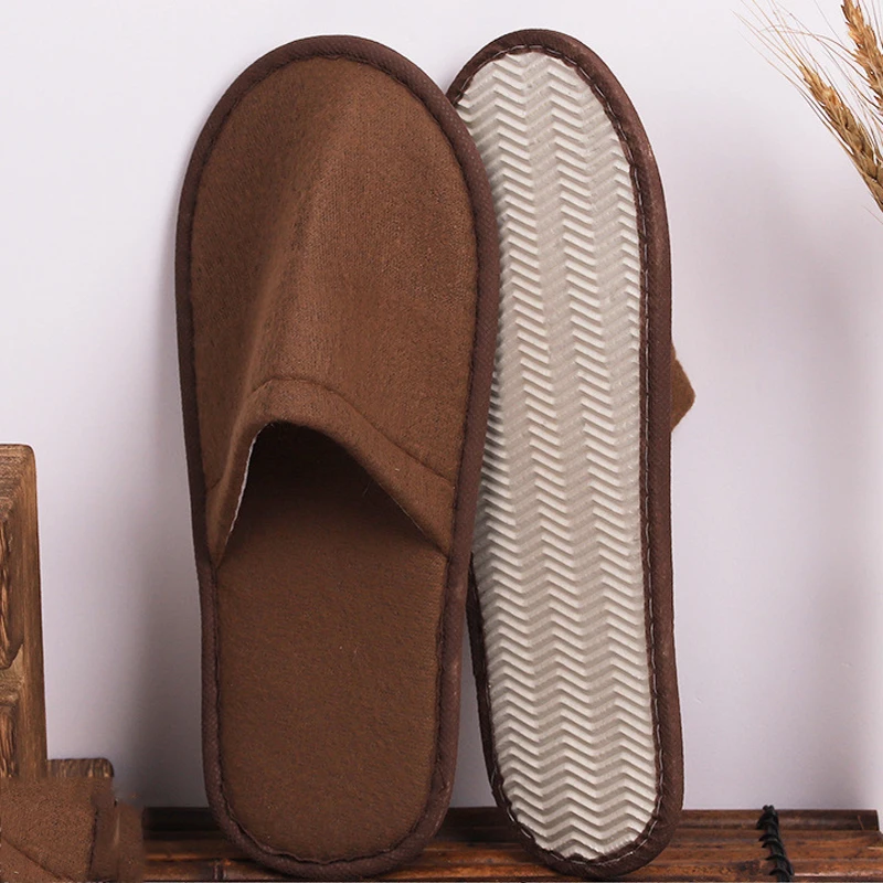 1/2Pairs Disposable Slippers Hotel Travel Slipper Sanitary Party Home Guest Men Women Unisex Closed Toe Shoes Non-slip Slippers