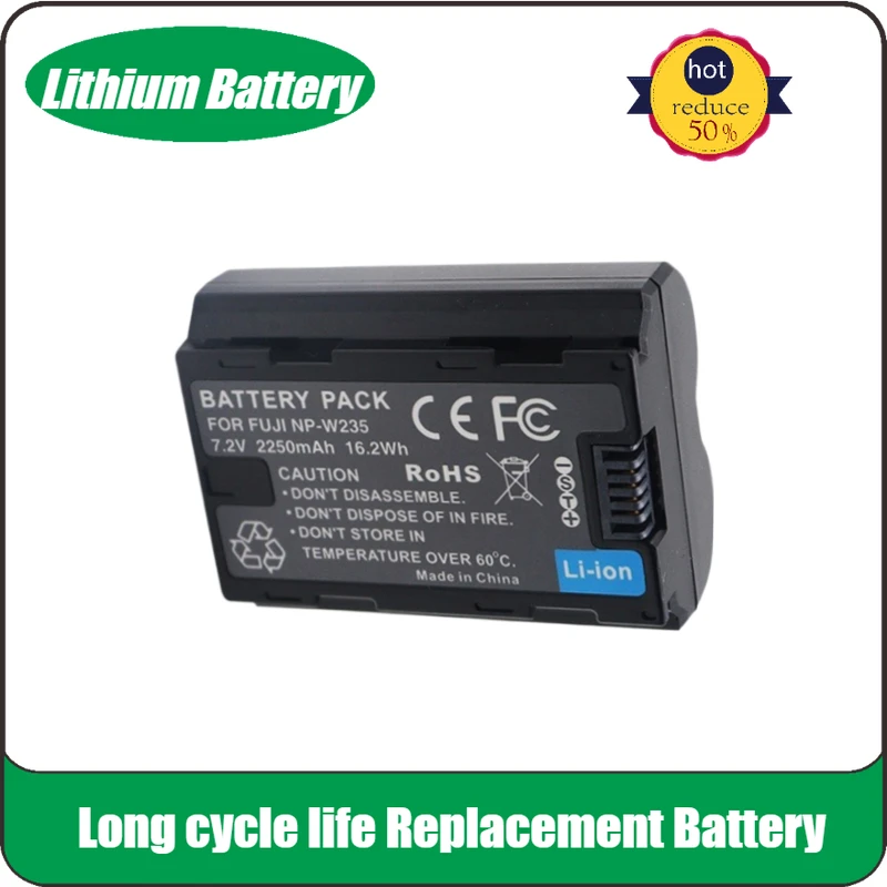 

7.2V 2250mAh NP-W235 NP W235 Camera Battery For Fujifilm X-T5 X-T4 GFX 100S X-H2S GFX 50S II Camera Brand-New High Quality