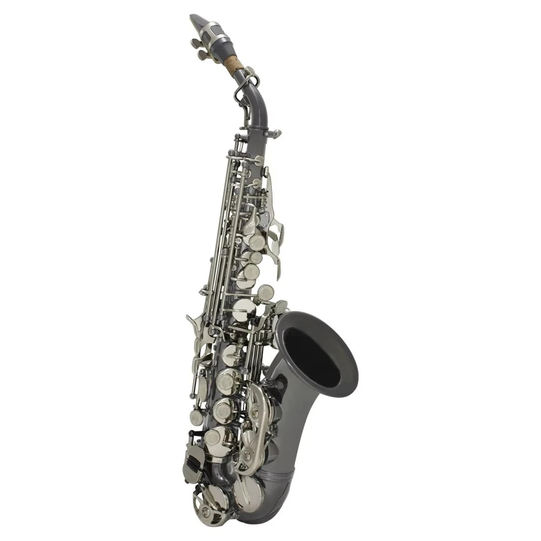 Professional Performance B-Flat Key Saxophone High-Pitched Small Curved Pipe Instrument for Adult Beginners