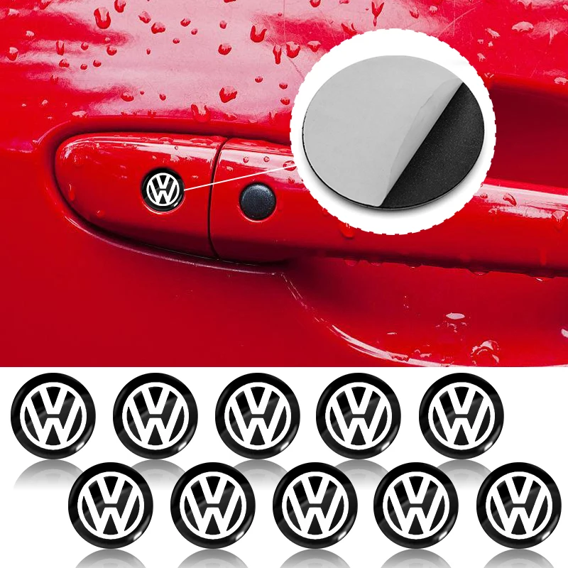 

Car Door Keyhole Sticker Auto Lock Decoration Protection Decal Caps For VW MK6 MK5 MK4 MK7 Golf-4 5 6 7 Passat Ibiza Leon FR