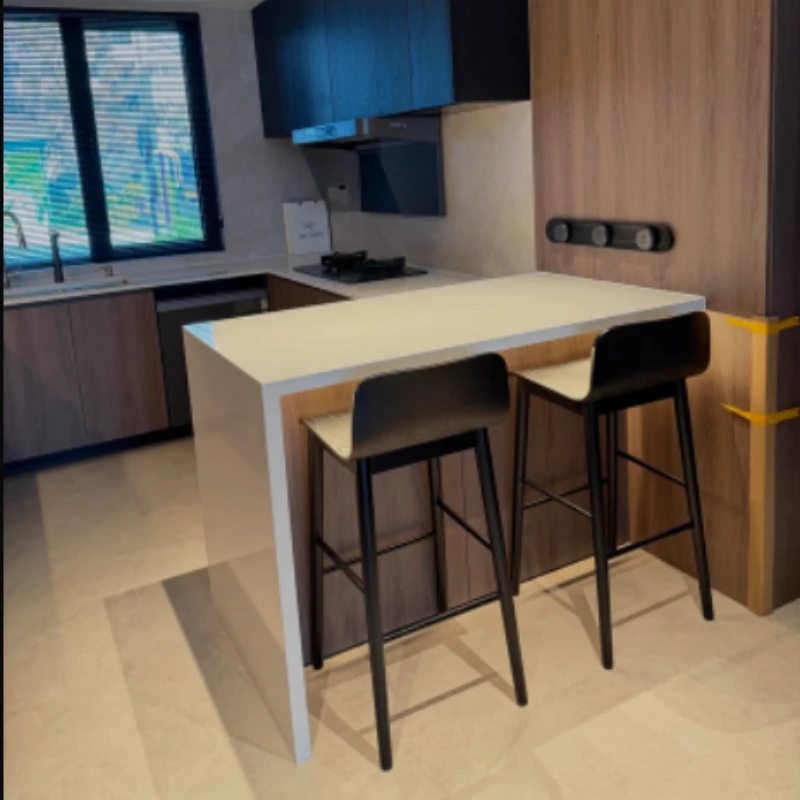 

Modern Solid Wood Backrest Counter Stool Nordic Style Bar Chair for Home Kitchen Island Bar Chairs for Cafe Pub High Stools
