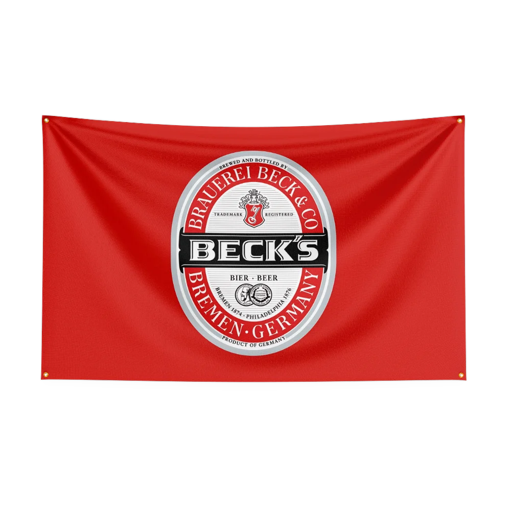 3×5ft B-Becks Beer Flag Polyester Printed Alcohol Wine Banner For Decor Drink rum Beer Flag