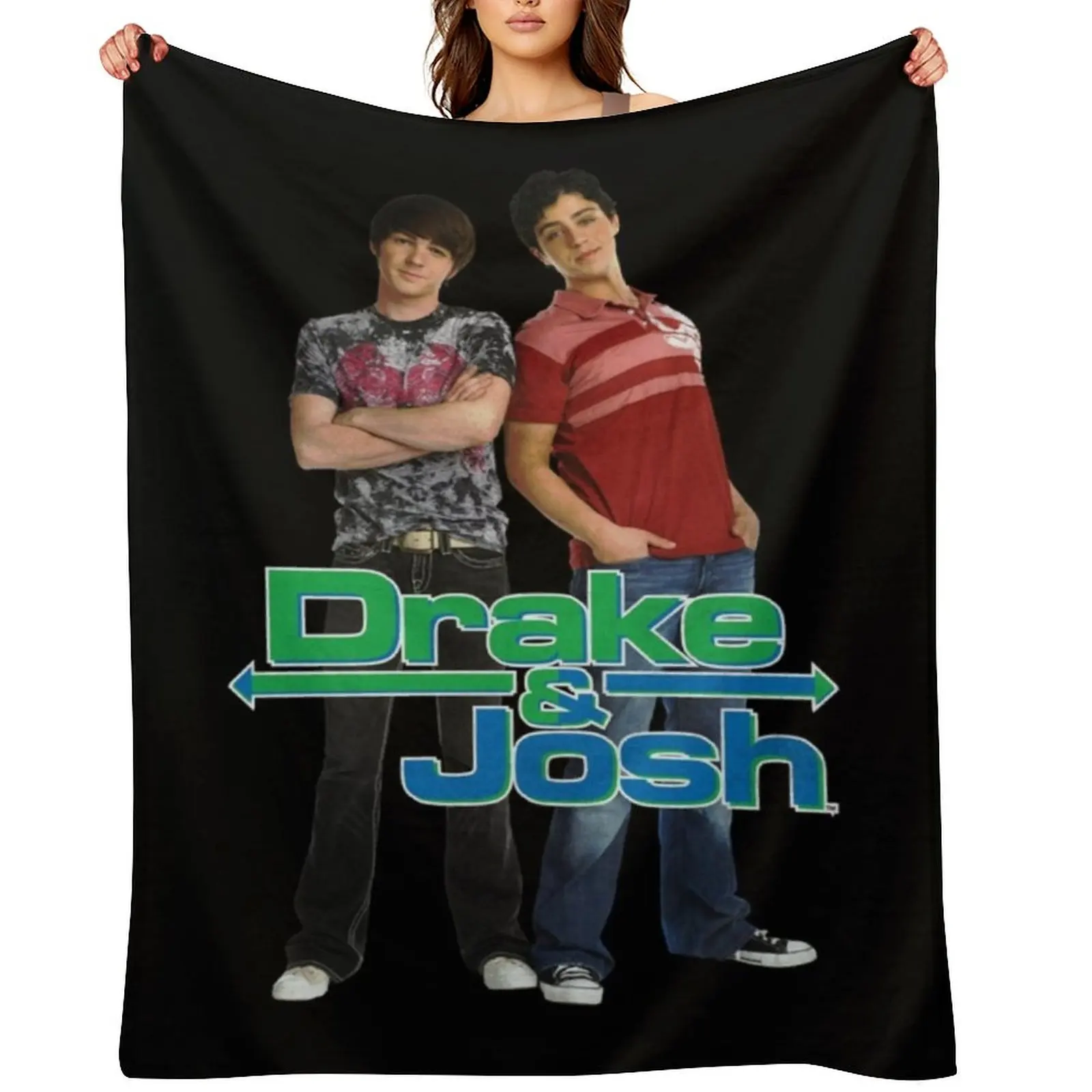 

Drake And Josh Classic Logo With Characters Pullover Hoodie Throw Blanket Bed halloween Thins Giant Sofa Blankets