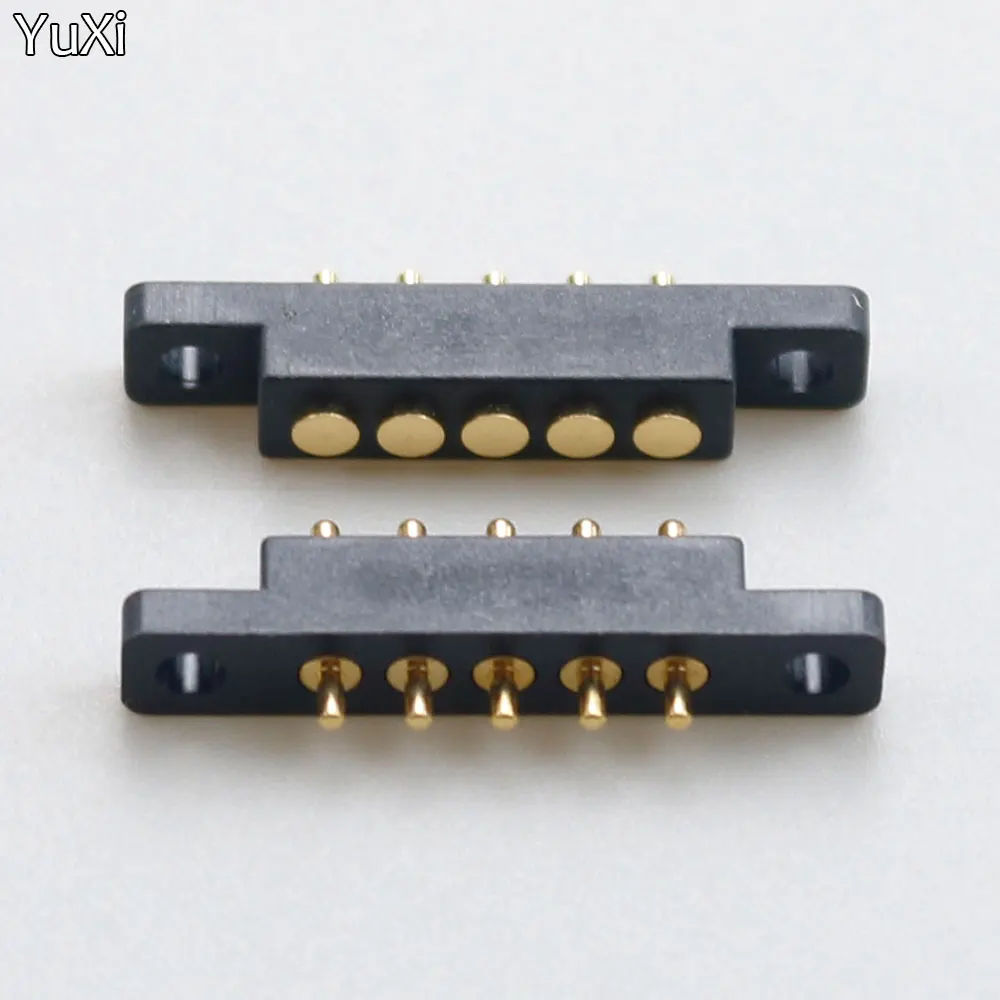 1Pcs Spring loaded pogo pin 5pin Only Male Contact Pad 2.54mm 0.1inch (in) 0.008ft SMT with ear 1.2A custom made RIPZV SMD