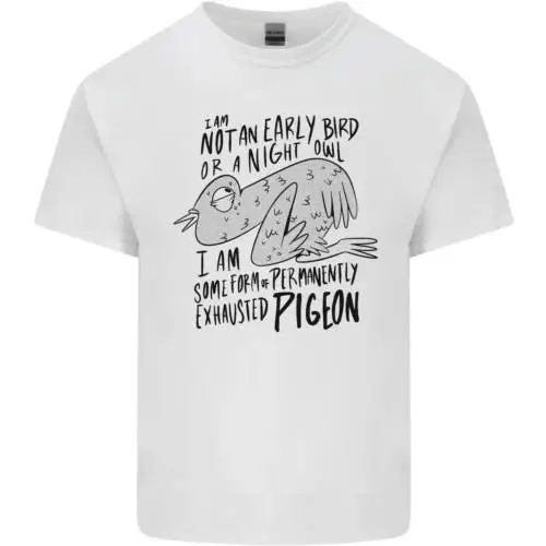 Always Tired Exhausted Pigeons Funny Mens Cotton T-Shirt