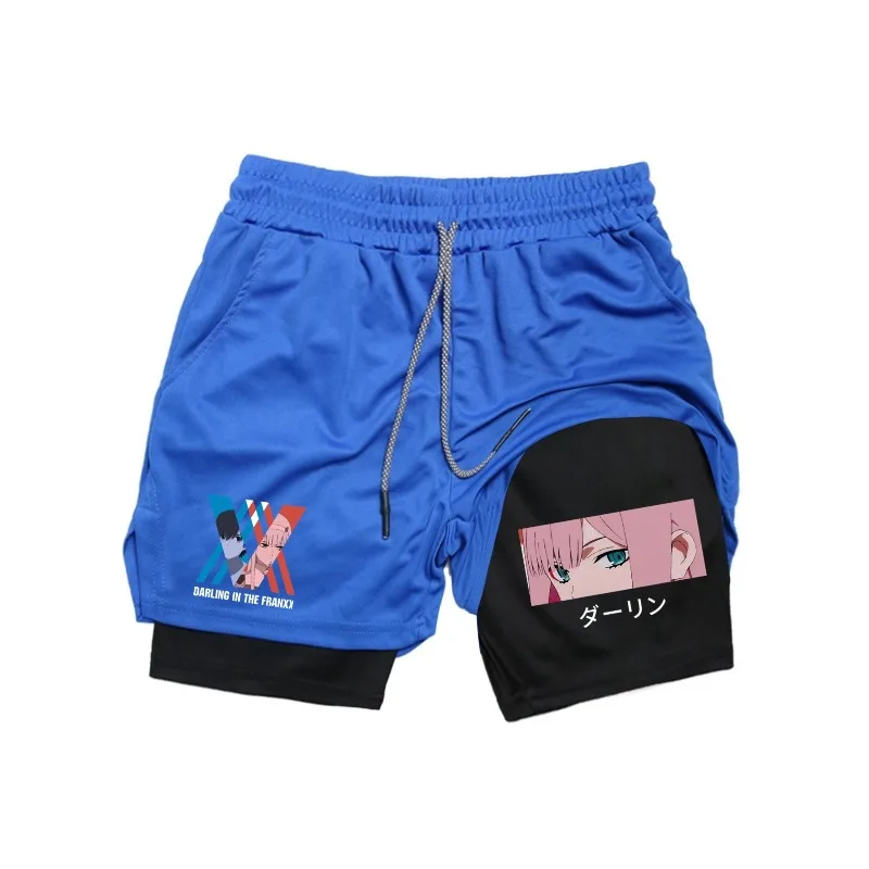 صفر اثنين طباعة 2 في 1 تشغيل تجريب السراويل الرجال الصالة الرياضية أداء ضغط السراويل مع جيب للهاتف منشفة رياضية أكتيفيوير