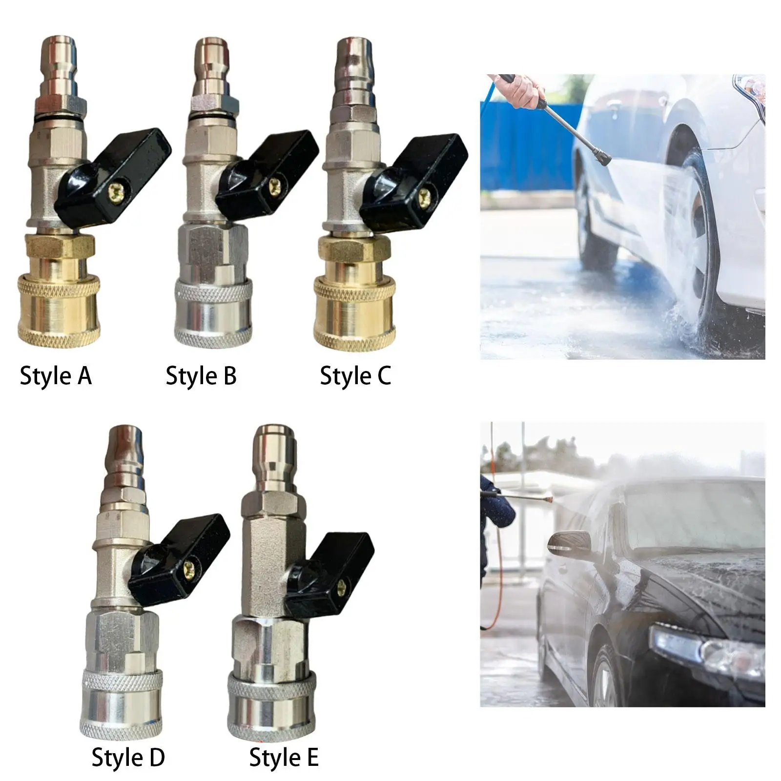 High Pressure Washer Ball Valve Kit Practical Easy to Use Sturdy for Power Car