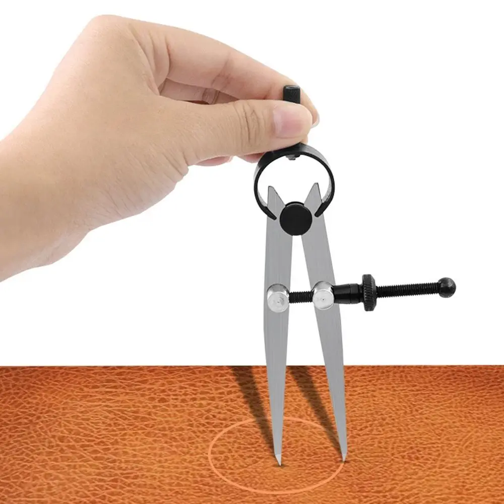 Edge Creaser DIY Leather Craft Tool Adjustable Scriber Steel Wing Divider S/M/L Compass Spacing Gauge