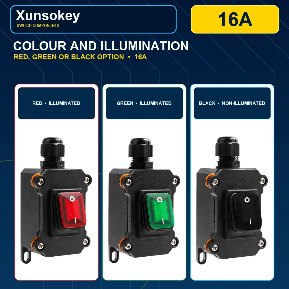 12V24V220V DC16A High Current Power Waterproof SwitchIP67Waterproof Inline Switch As Shown Modified High Current Flame Retardant