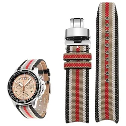 High Density Knitting Watchbands for Burberry Bu7600 7680 Strap - Good Resilience Sports Nylon 22mm Watch Strap