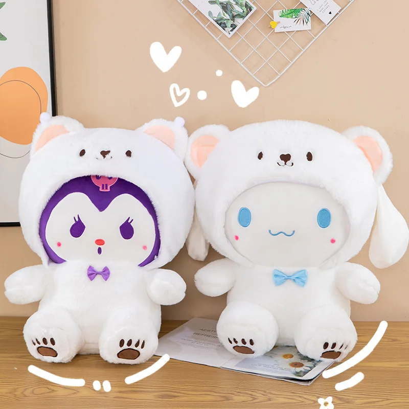 

New Sanrio Kawaii Hello Kitty Plush Toys Pillow Doll Stuffed Cinnamoroll Children Plushies Home Decoration Plush Christmas Dolls