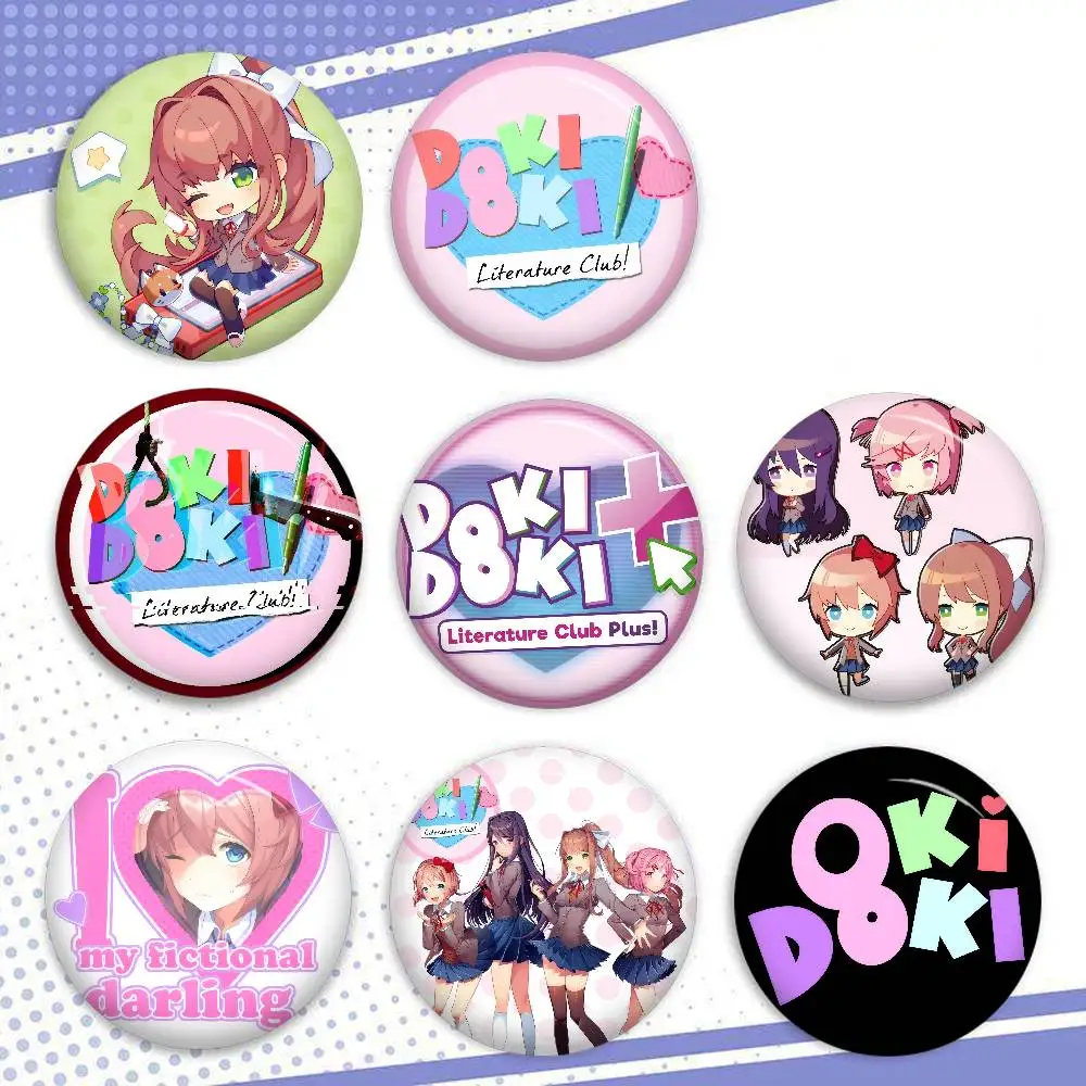 DokiDoki Logo Anime Broschen Niedliche Cartoon-Anstecknadel für Jacke und Jeans Geschenk-Accessoire