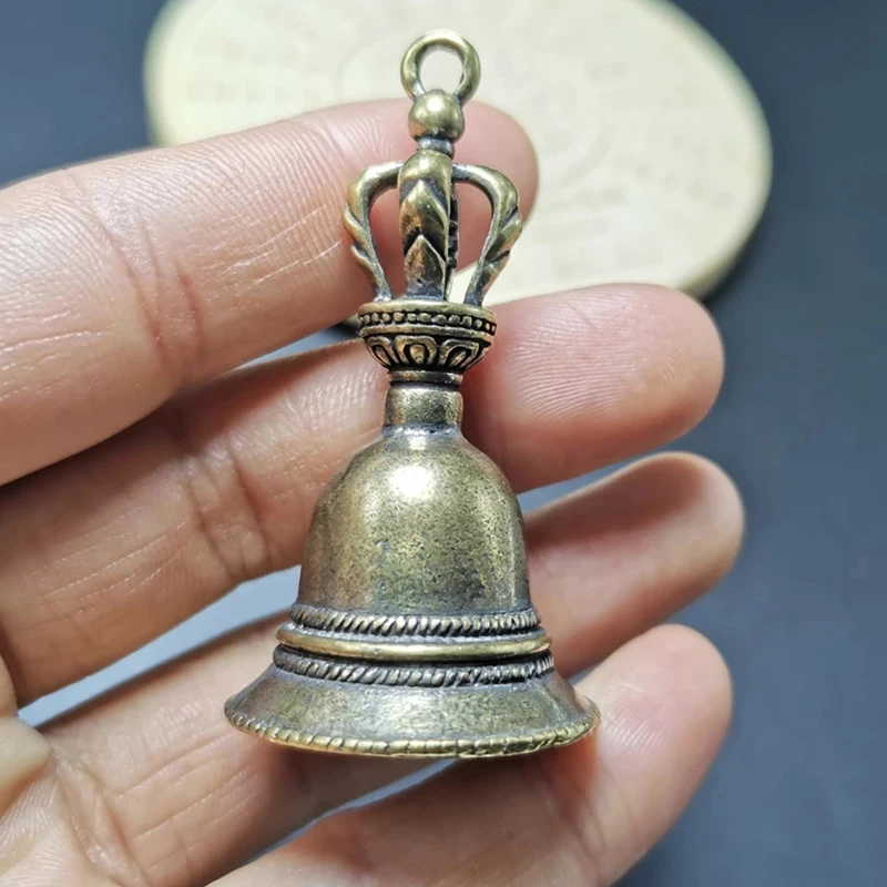 Brass Handicraft Die-casting Drop Wind Bell Tibetan Bronze Bell Creative  Bell Key Car Button Wind Home Decoration Pendant