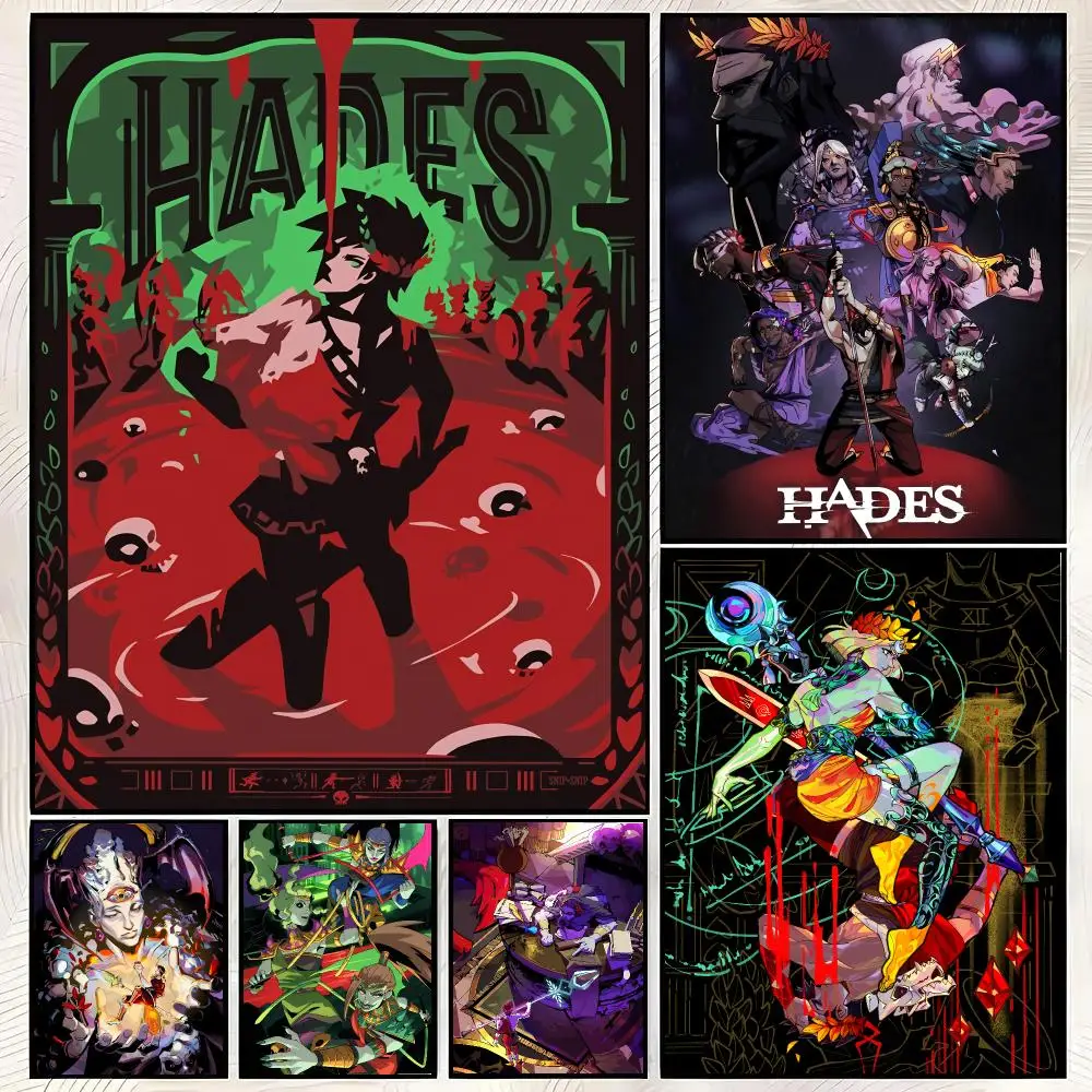 Game H-Hades Poster Vintage PP Paper Wall Art Home Decor Print for Bedroom Living Room Aesthetic Gift