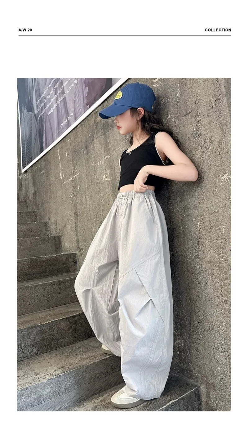 RAISE Sommer-Hosen für Mädchen 3-14 Jahre Kinder-Latzhosen Lange Hosen Dünne Lässige Vielseitige Junioren-Mädchen-Overalls – Detail 3