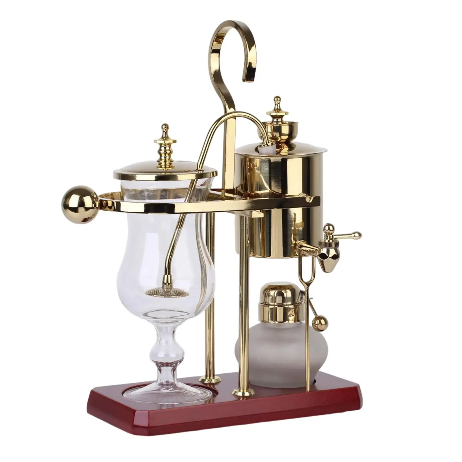 Siphon Coffee Brewer with Manual Convenient Anti Slip Elegant 450ml Belgium Brewing Machine for Kitchen home Office Hotel