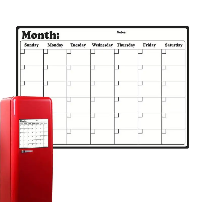 Magnetic Dry Erase Board 42x29.7cm Magnetic Monthly Planner Board Strong Magnet Daily Checklist Weekly Schedule Board For