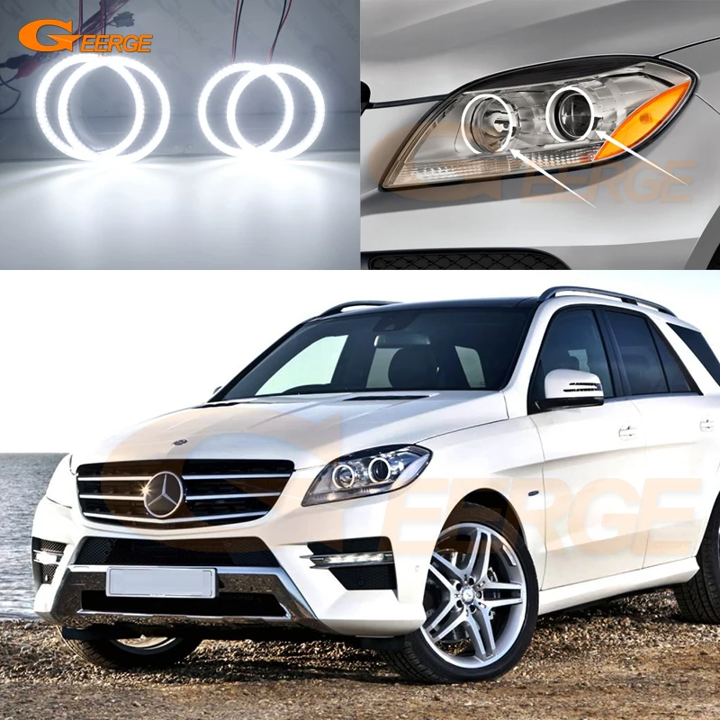 

Для Mercedes Benz M Class W166 ML 250 350 400 500 63 AMG 2011-2015 ультра яркий SMD СВЕТОДИОДНЫЙ ангельские глазки набор колец Дневной светильник
