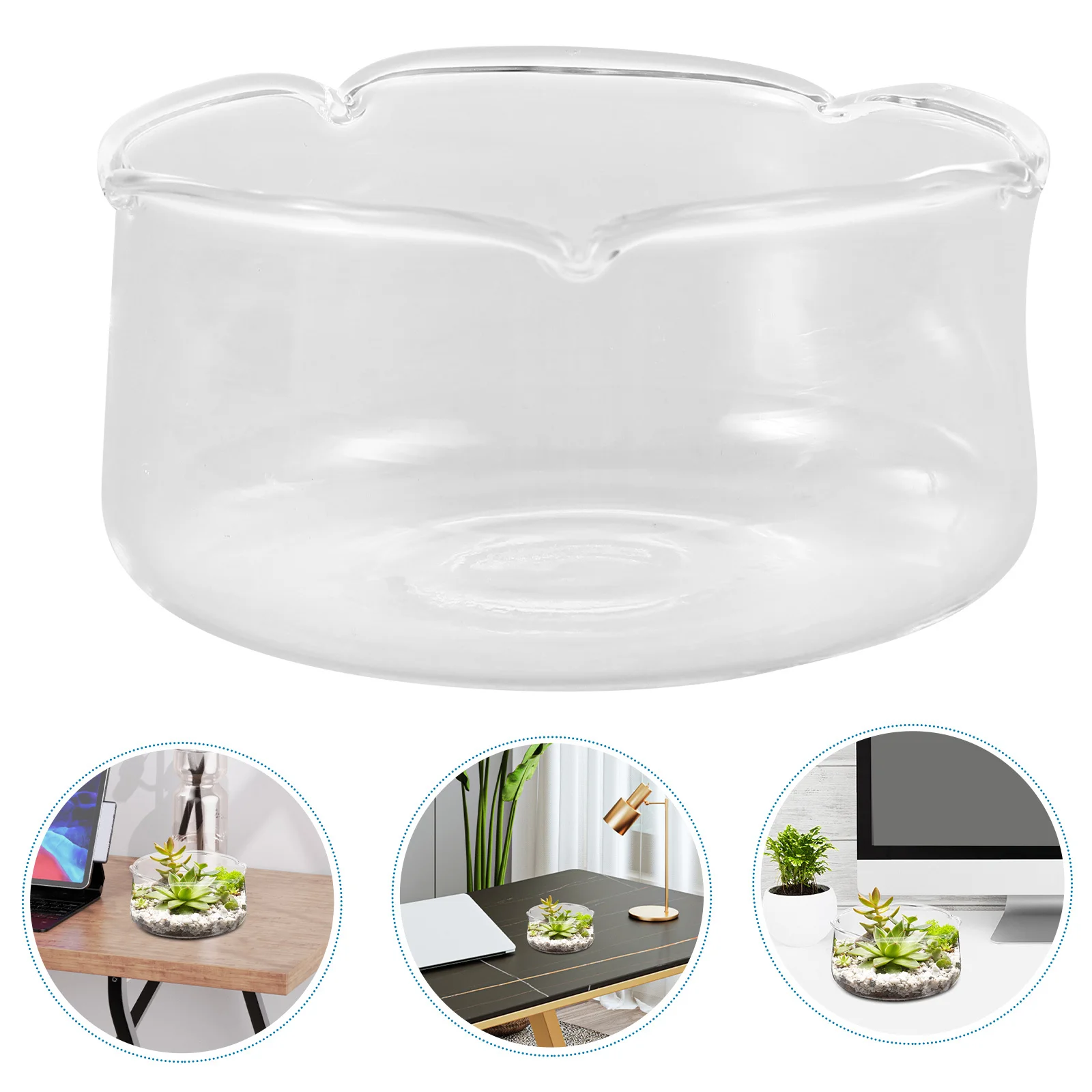 

Transparent Glass Pot Hydroponic Plants Clear Vase Lotus Planter Hydroponic Bowl Small Indoor Decor Clear Glass Pot