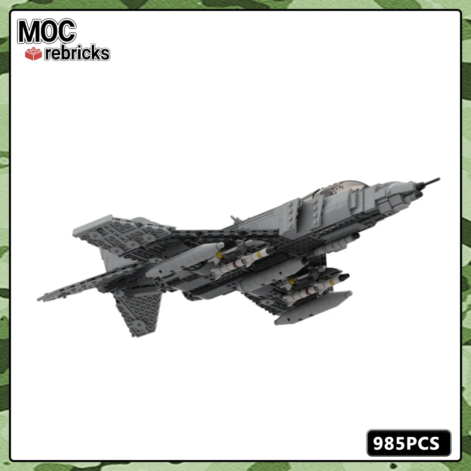 MOC Military Series Building Block Model F-4G Wild Weasel Flying Weapon Parts Set Originality DIY Kids Gift Toy Hobbies