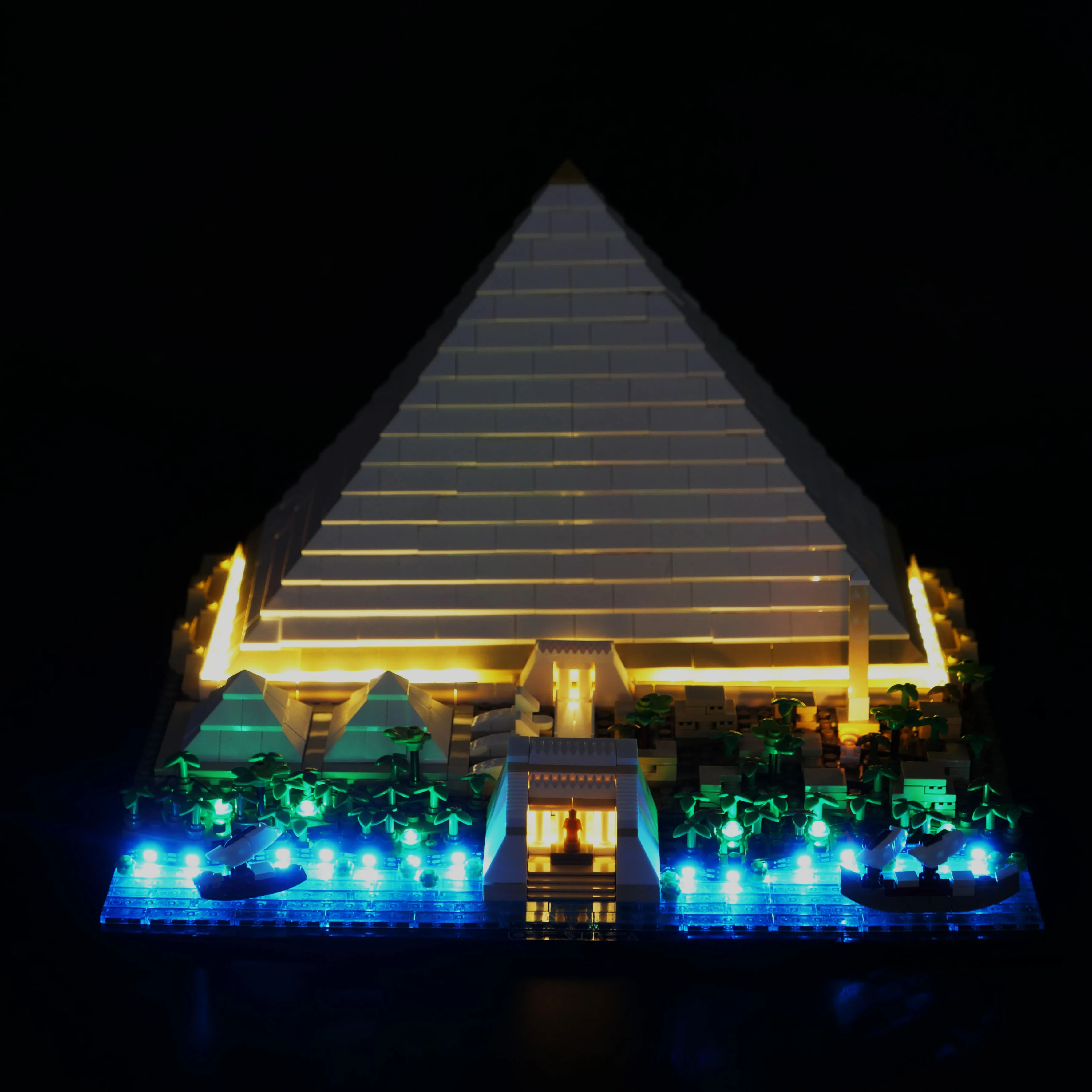 LP building block lighting LW5014 is suitable for 21058 Egypt Khufu Giza pyramid building block remote control LED lighting set