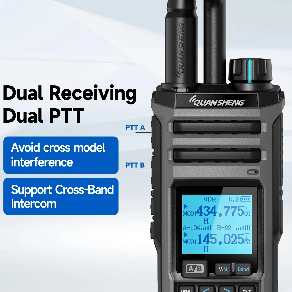 Quansheng TK11(5) 10W Dual Empfang HF VHF UHF USB AM FM LSB CW 27MHz CB LW MW SW SSB Multi Band Spektrum Analysator Amateurfunk